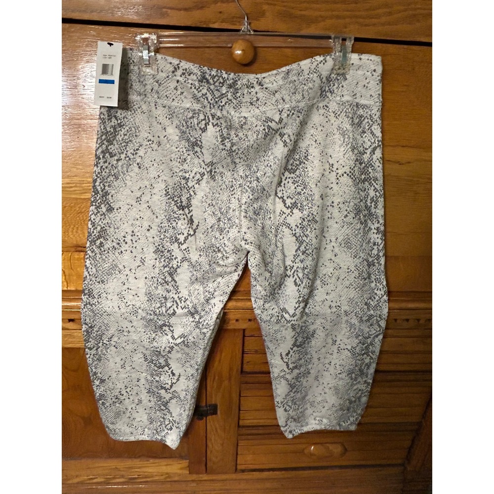 Calvin Klein Performance XL Grey Snakeskin Print Cropped Joggers NWT Quick Dry - Picture 2 of 8